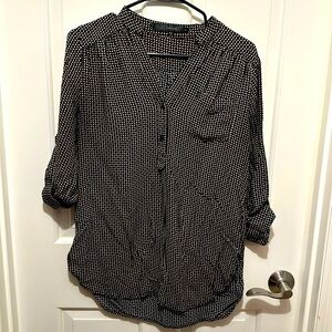 Black & tan blouse